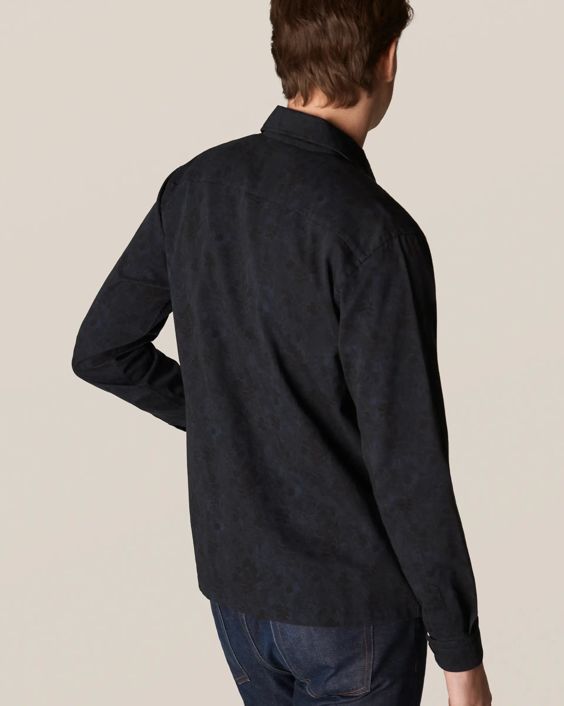 Gabardine Print, dark blue