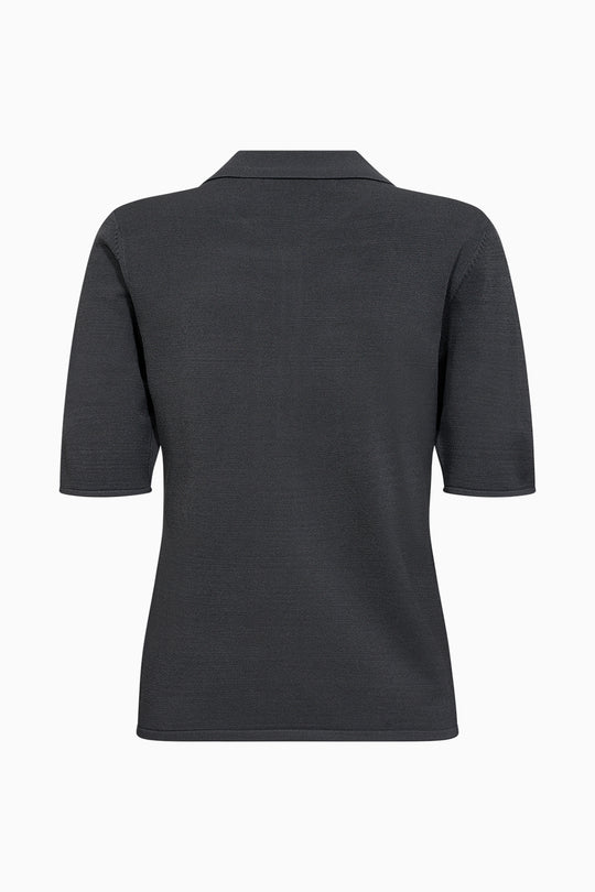 Vigga SS Polo Knit, Granite Grey