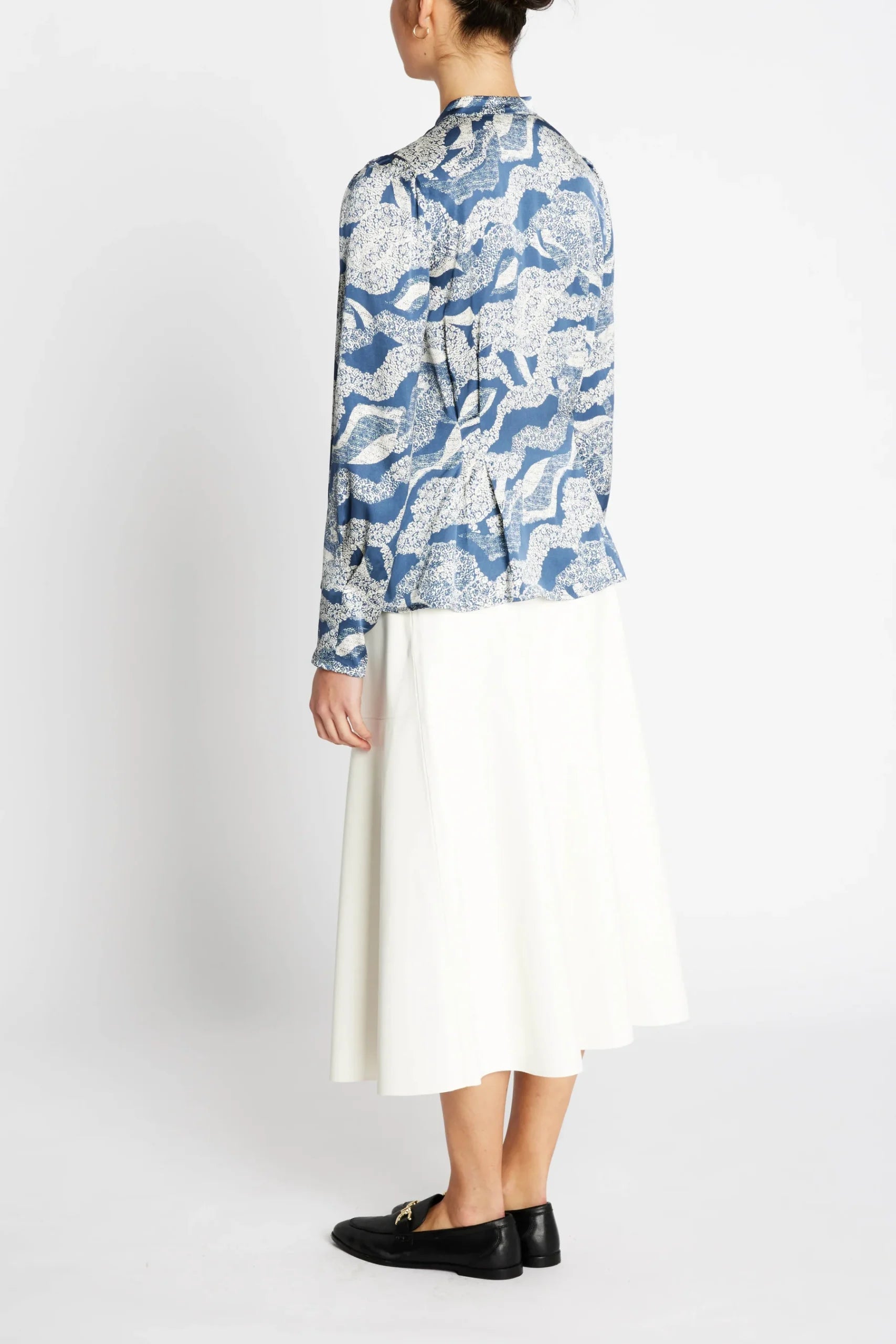 FloretBBZeas Shirt, Blue Lace Print