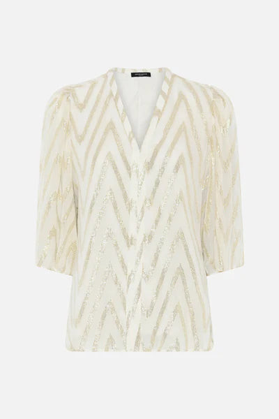 COLLARD MAJLYA BLOUSE, KIT W/METALLIC