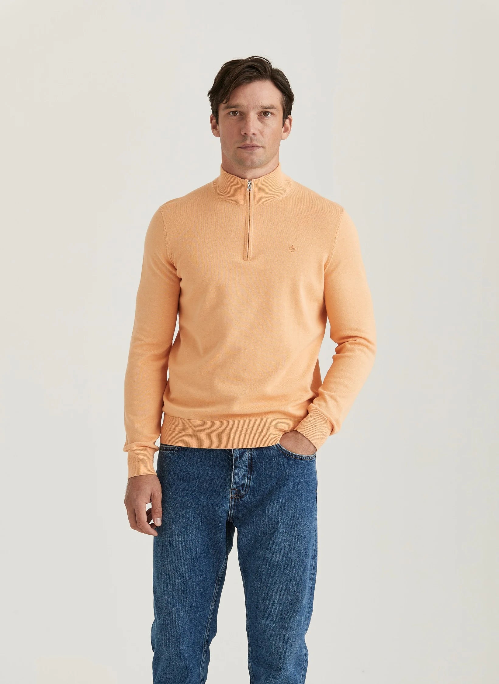Riley Half Zip, Orange