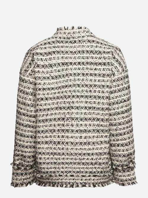 Bouclé Blazer, Ivory Boucle Check