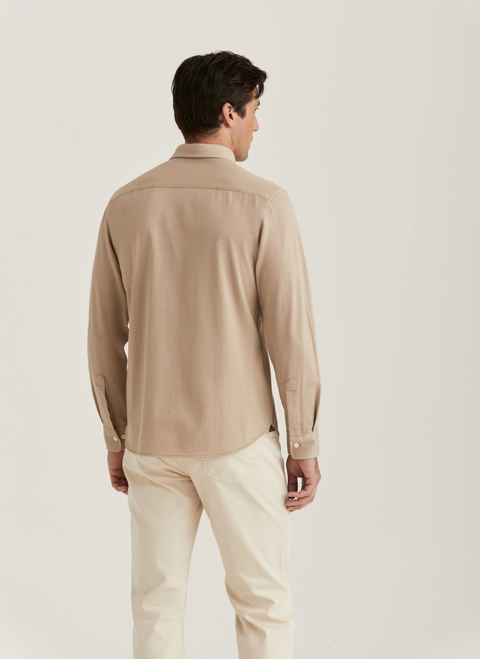 Eddie Pique Shirt, Slim fit, Khaki