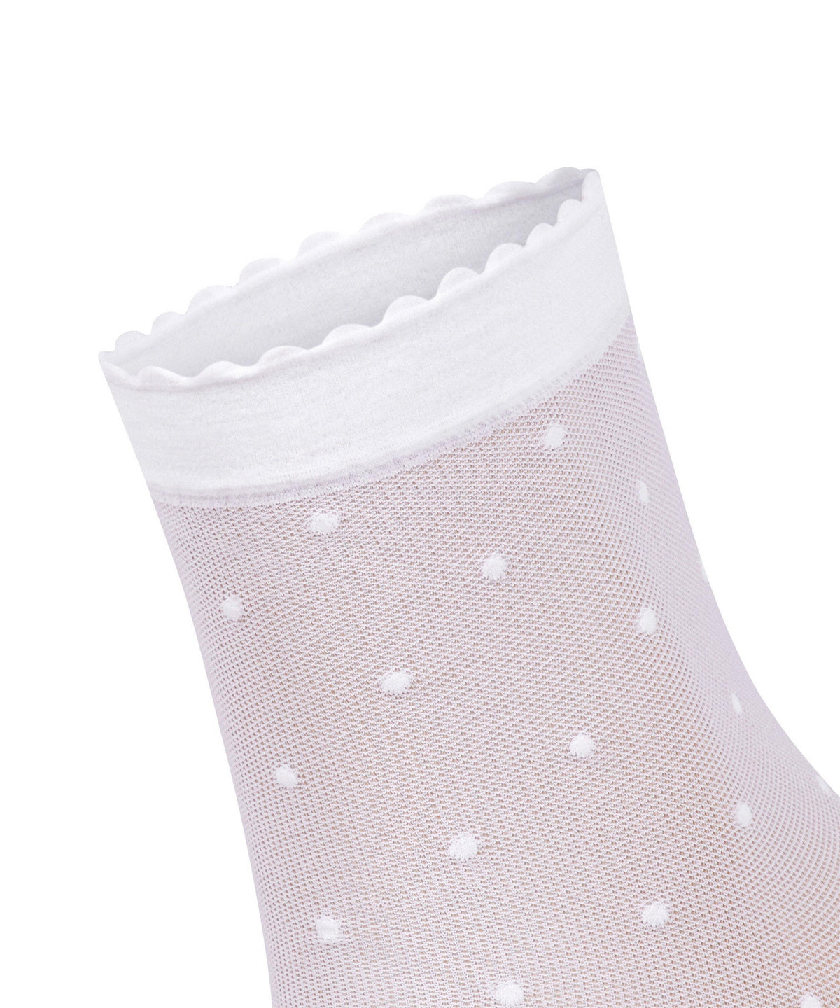 Dot 15 DEN Women Ankle socks, White