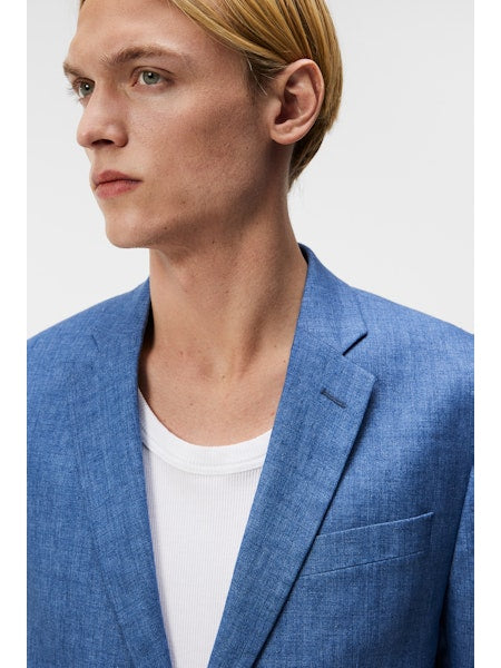 Hopper U Super Linen Blazer, Chambray Blue
