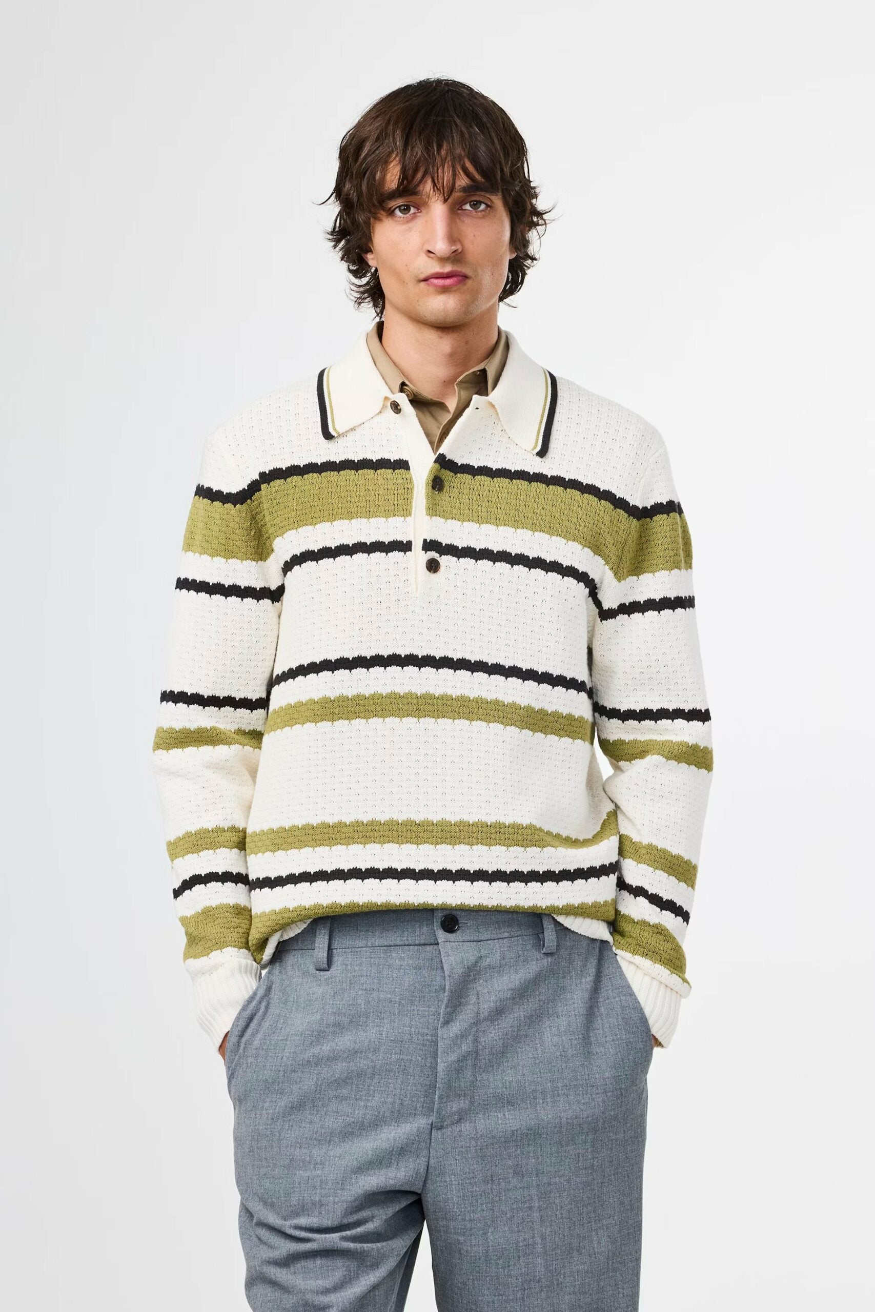 Alfie Cotton Polo 6636, Ivory