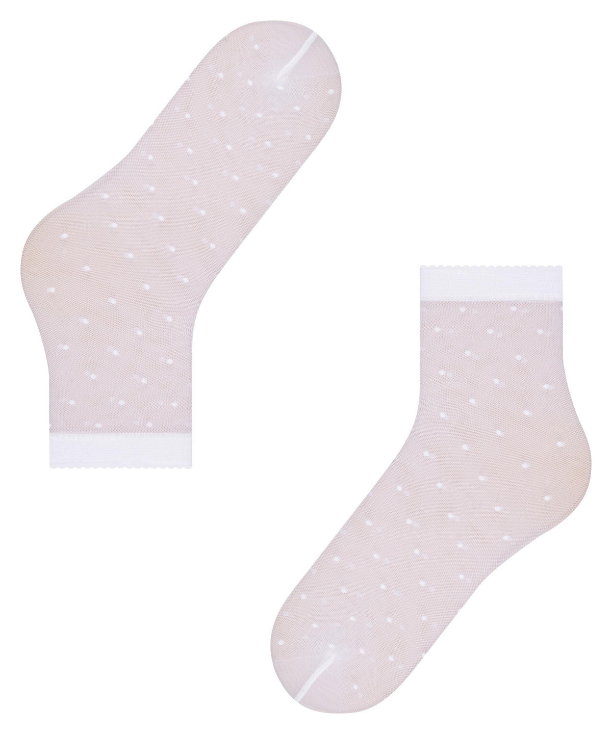 Dot 15 DEN Women Ankle socks, White