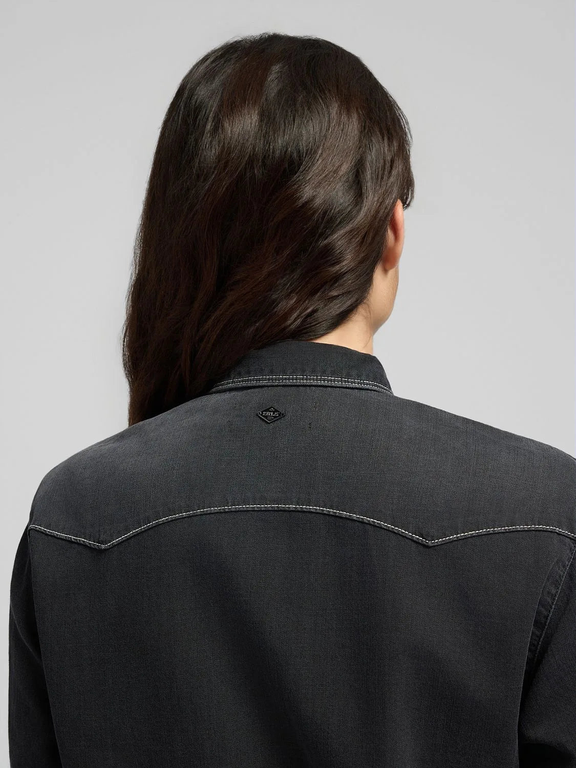 DENIM WESTERN SHIRT, BLACK