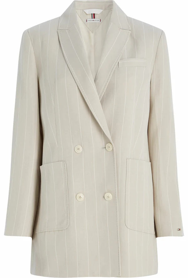 PINSTRIBE DB BLAZER, WEATHERED WHITE