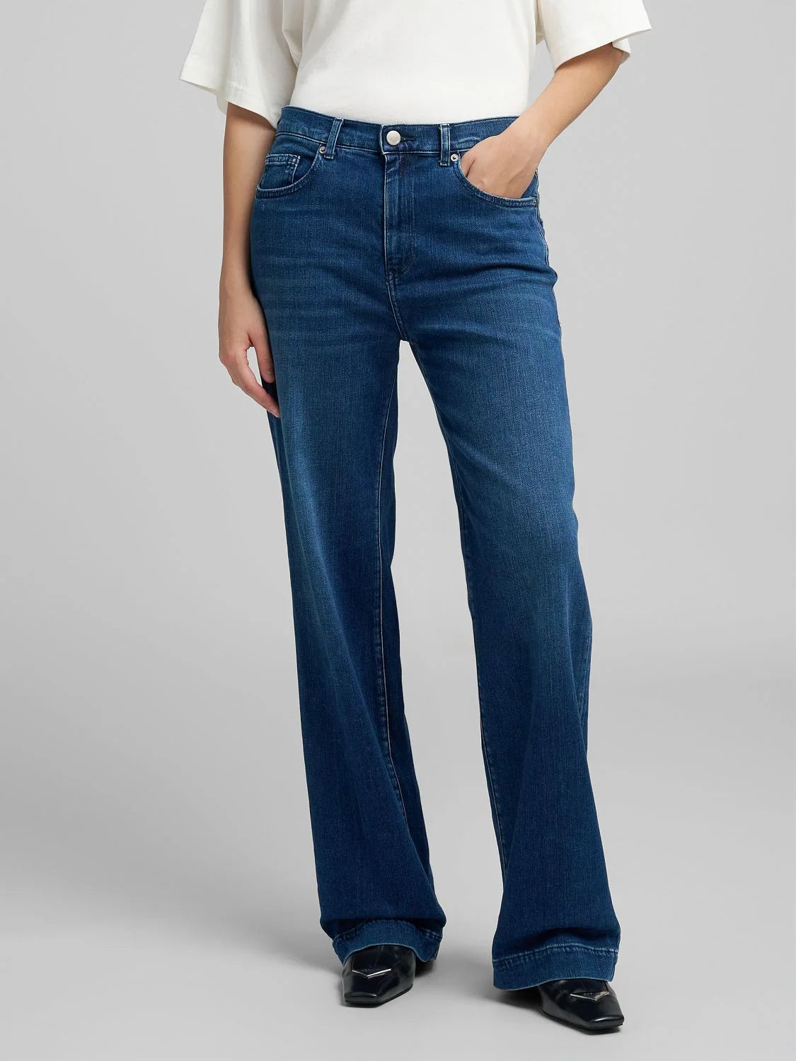 MELJA RELAXED FIT JEANS, DARK BLUE