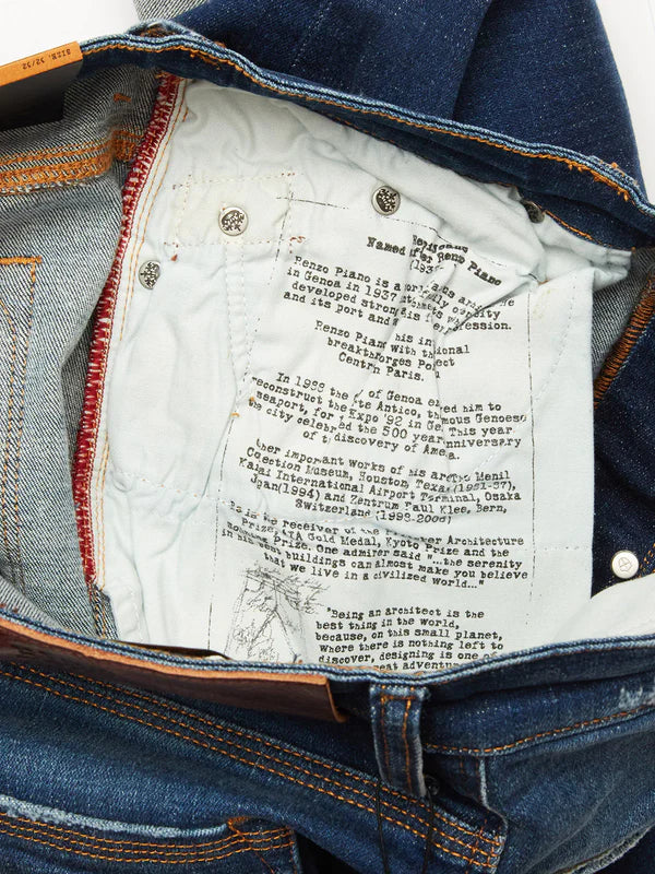 REPI DRAGON DARK USED JEANS, DENIM BLUE