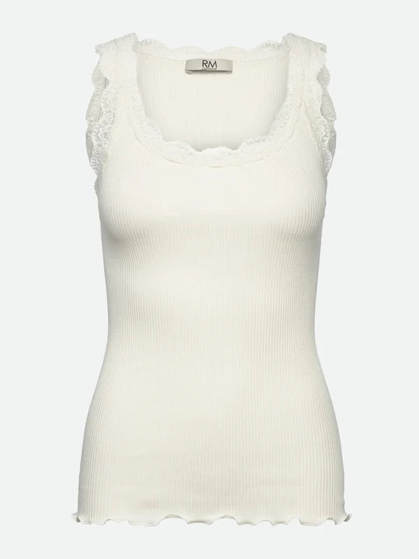 BALTA MODAL LACE U-NECK TOP, IVORY