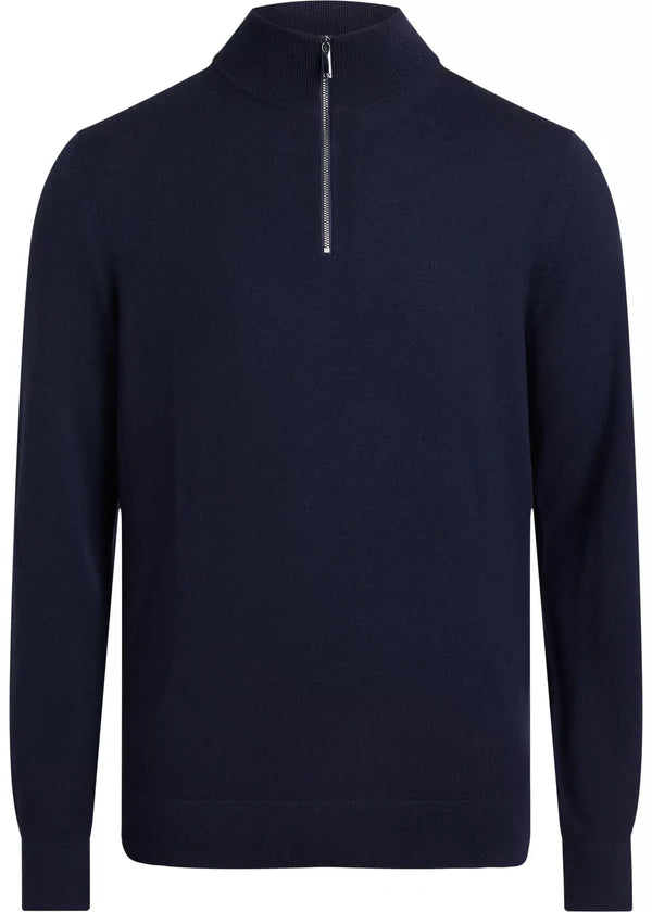 MERINO QUARTER ZIP SWEATER, NIGHT SKY