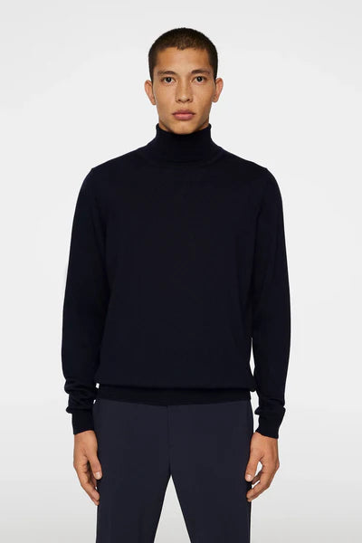 KADEN MERINO TURTLENECK, NAVY