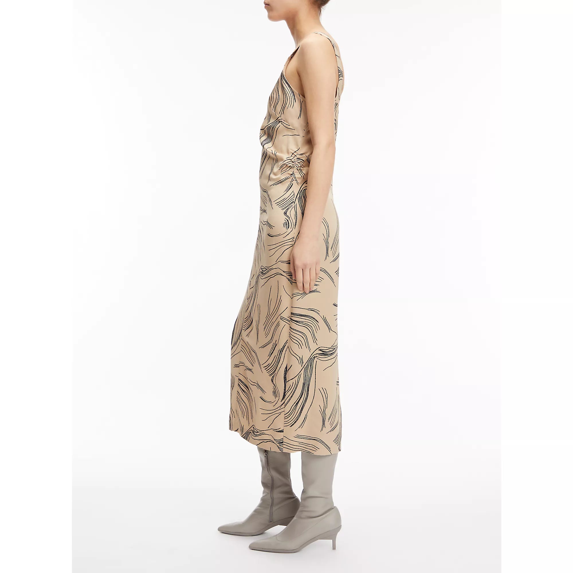 Surface Print Slip Dress (doeskin)
