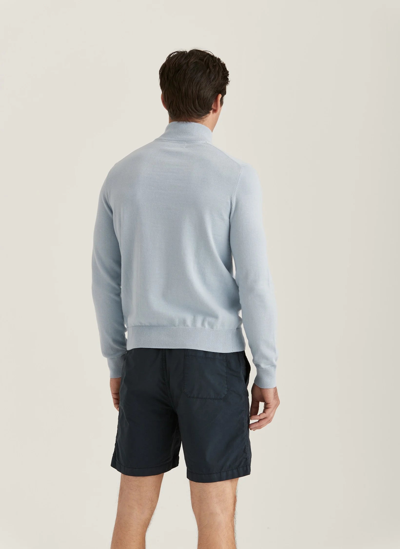 Riley Half Zip, Light Blue