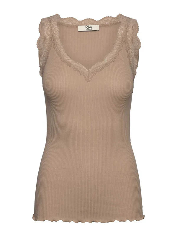 BALTA MODAL V-NECK TOP, SILVER MINK