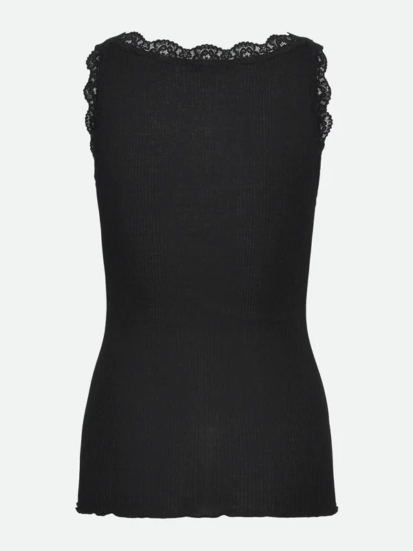 BALTA MODAL V-NECK TOP, BLACK