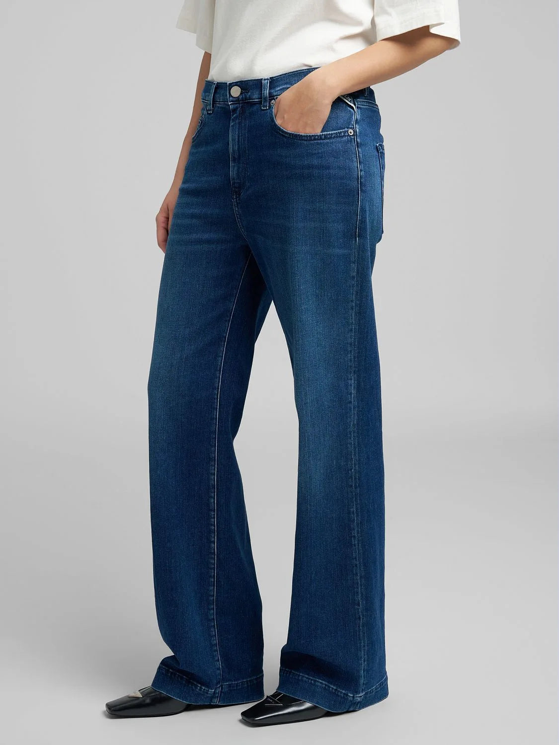 MELJA RELAXED FIT JEANS, DARK BLUE