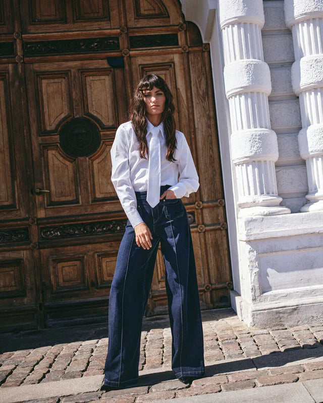 AYEN STRIPED SHIRT, WHITE