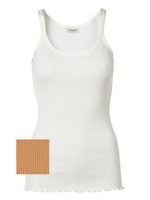 SILK TOP W/ELASTIC BAND, ALMOND