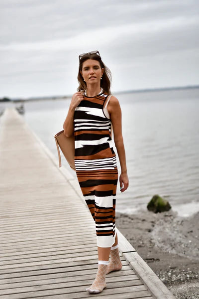 IFREM KNITTED DRESS, BIANCO