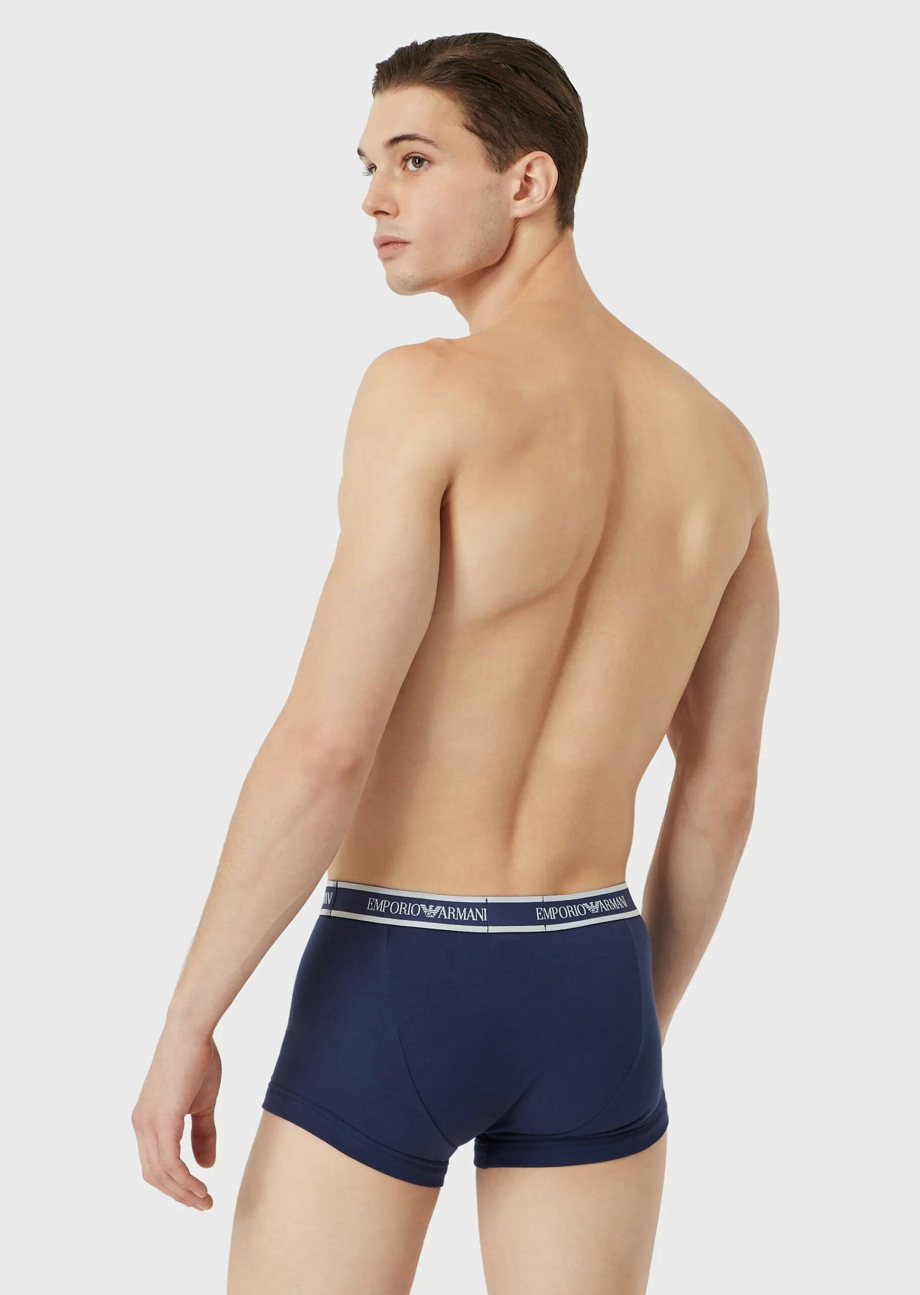 Man knitted underwear set, marine
