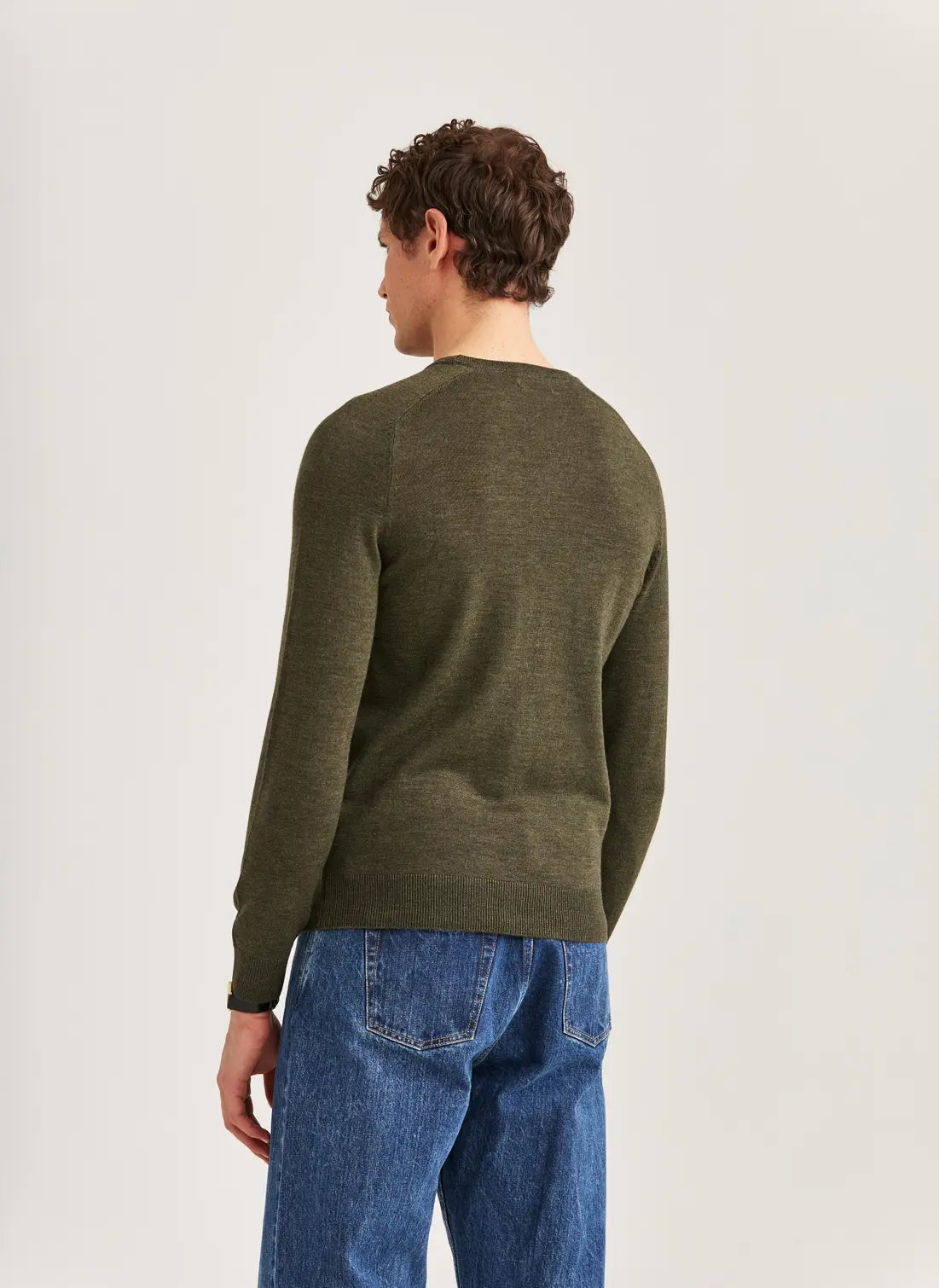 MERINO ONECK, OLIVE