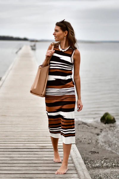 IFREM KNITTED DRESS, BIANCO