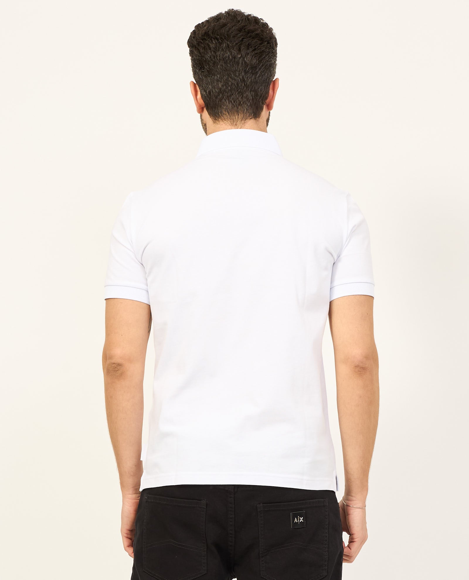 Man Jersey Polo Shirt, White