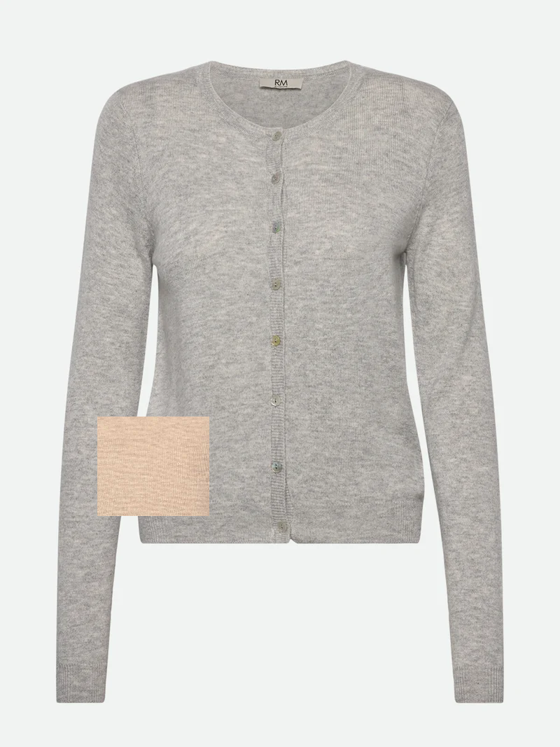 RMWSofia Wool LS SHort Cardigan, Light Sand Melange