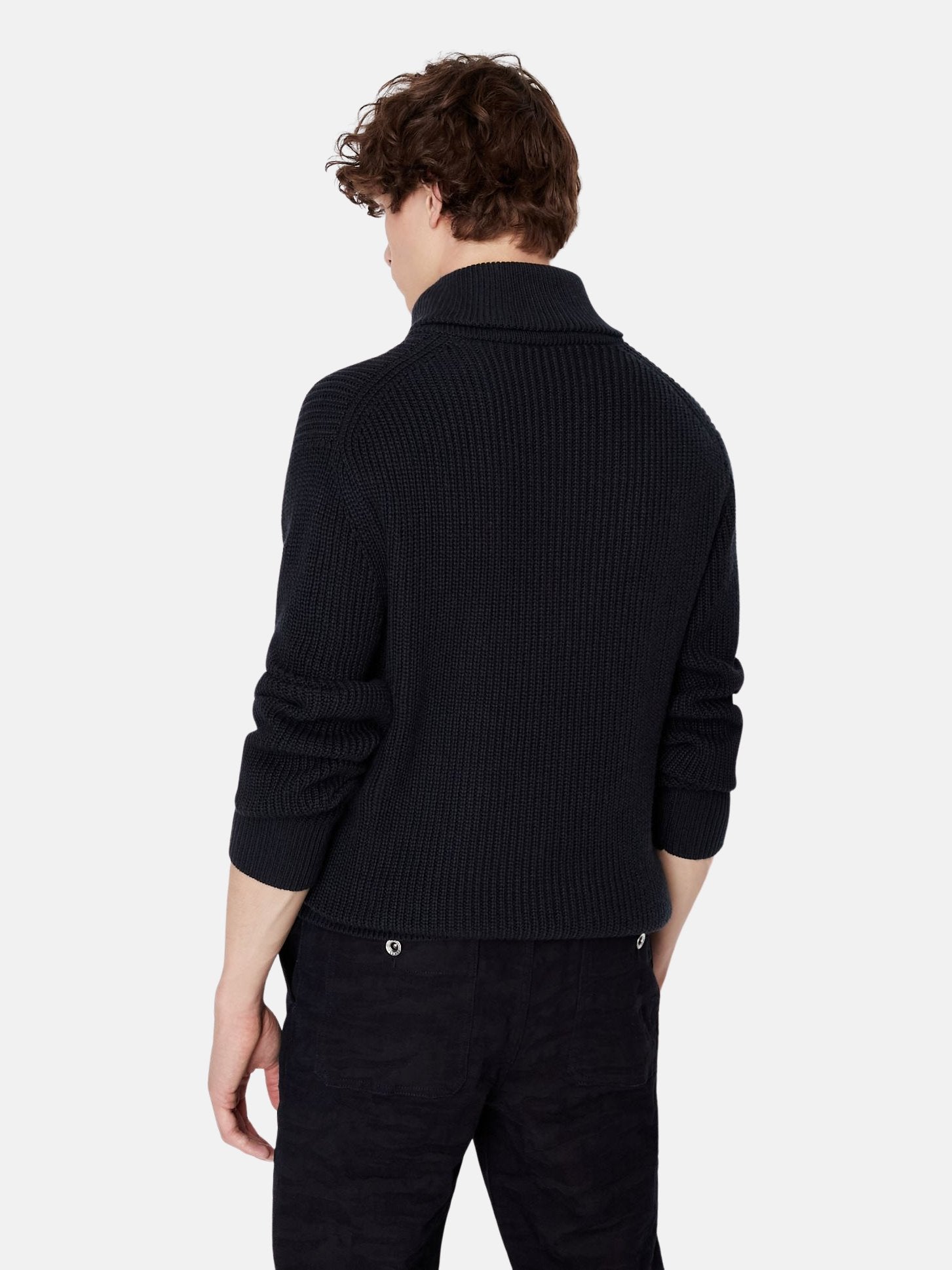 Man knitted pullover, navy