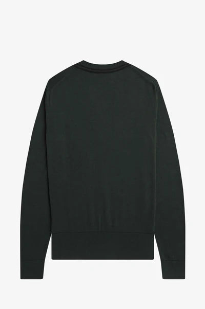 V-NECK JUMPER, NIGHT GREEN