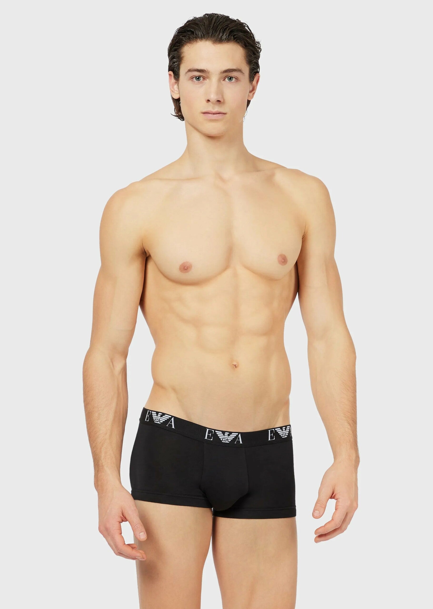 Man knitted underwear set, black