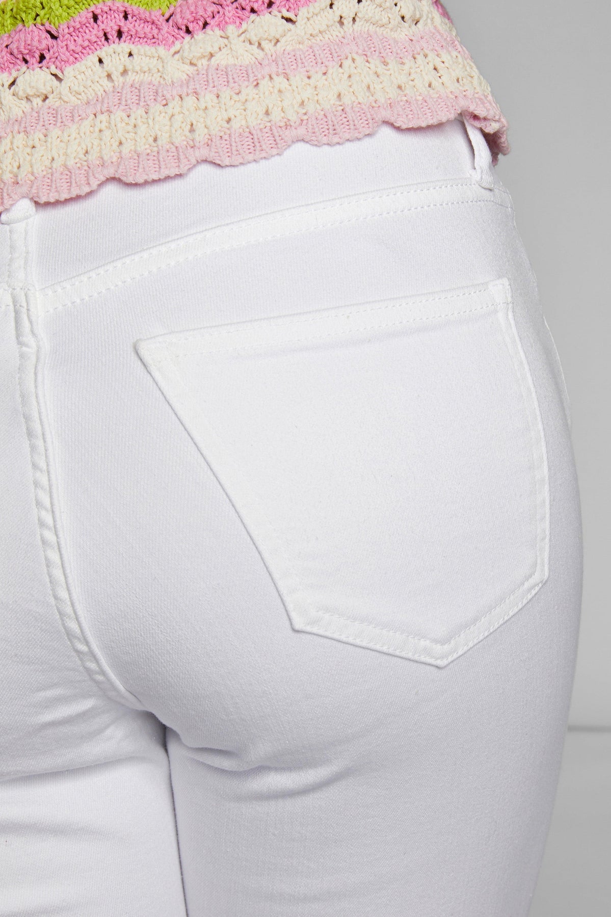 Midi color denim økotex, white