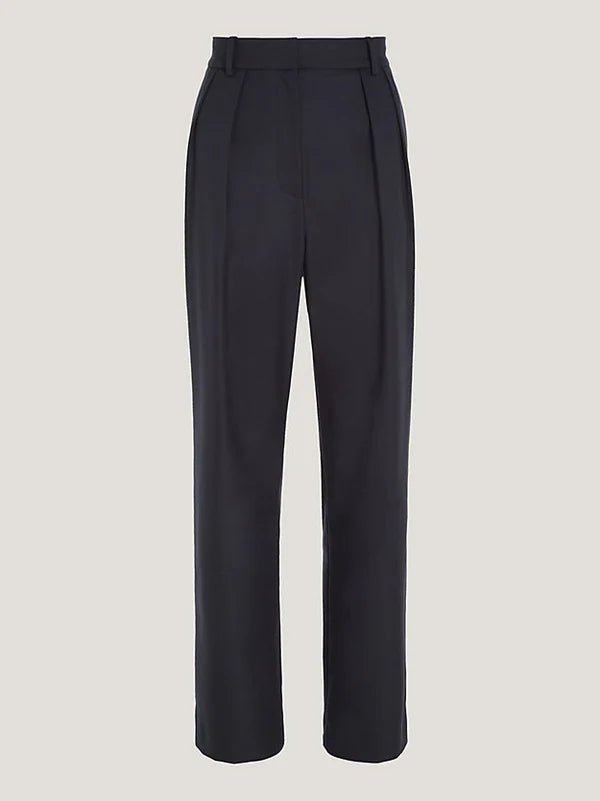 RELAXED STRAIGHT LEG TROUSERS, NAVY