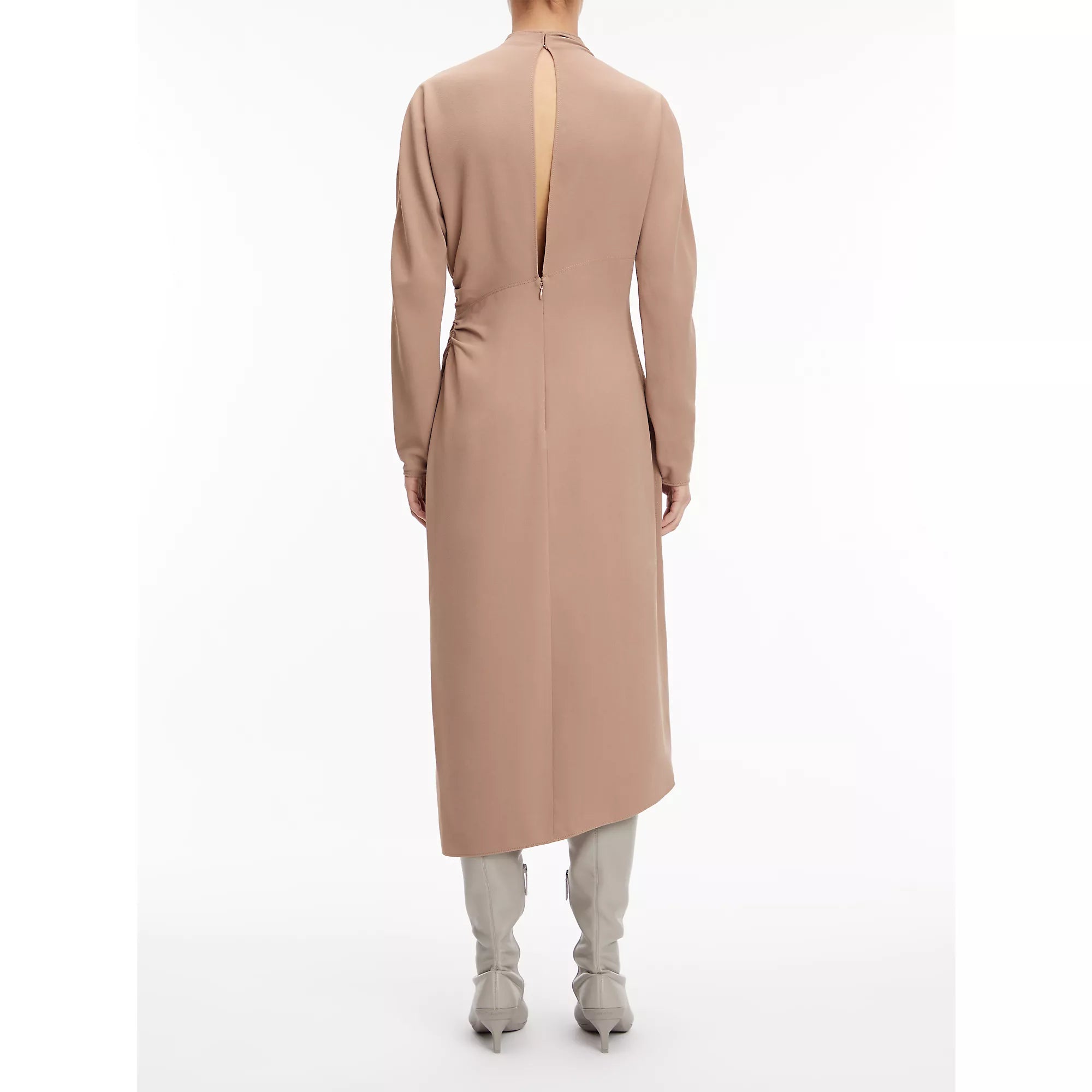High Neck LS Maxi Dress (ginger)