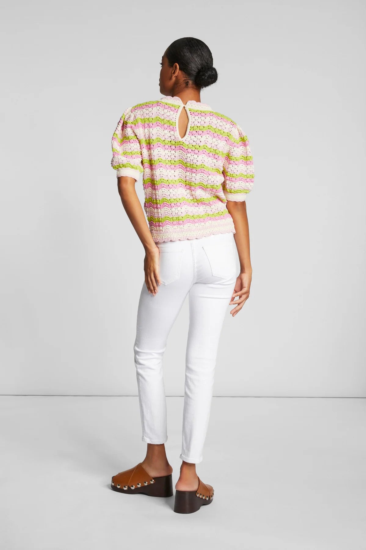 Midi color denim økotex, white