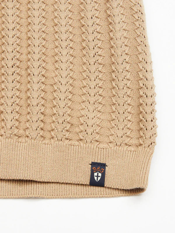 COMPRA OPEN POLO KNIT, KHAKI