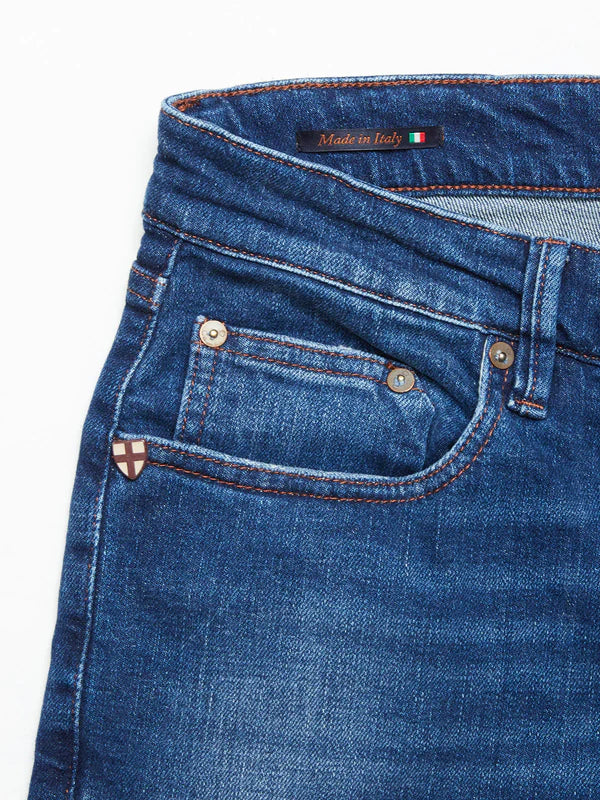 VINCI NIGHT JEANS, MID BLUE DENIM