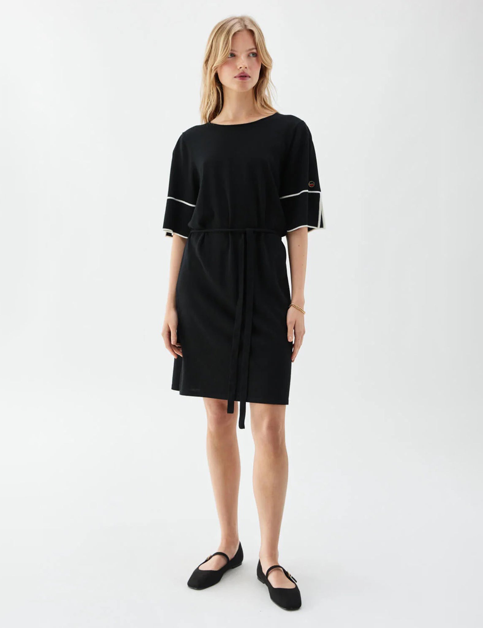 MATHEA DRESS, MARINE/ECRU