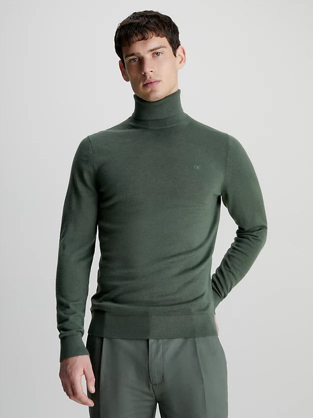 Merino Turtle Neck, Thyme