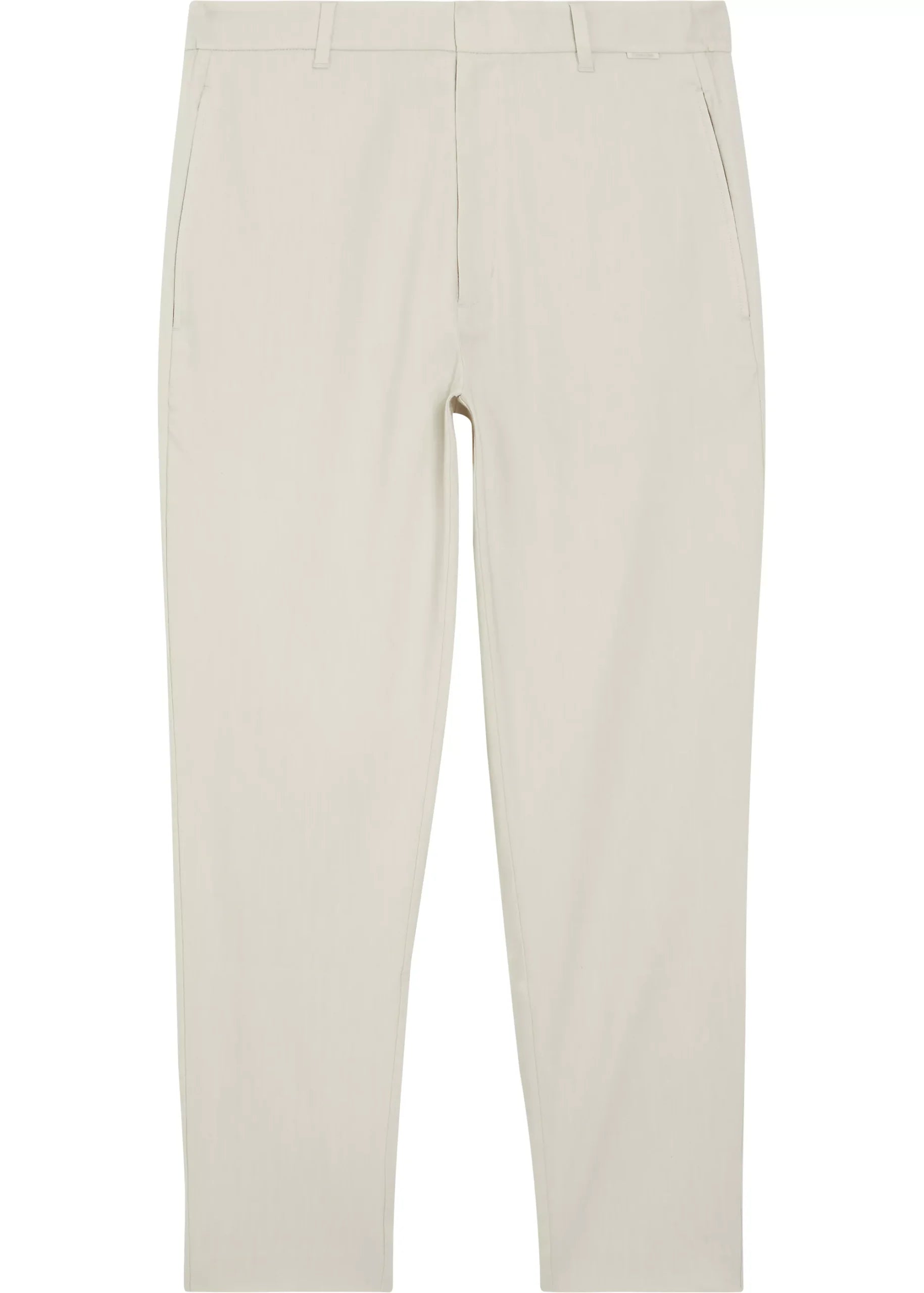 Cotton Linen Cropped Chinos, Stony Beige