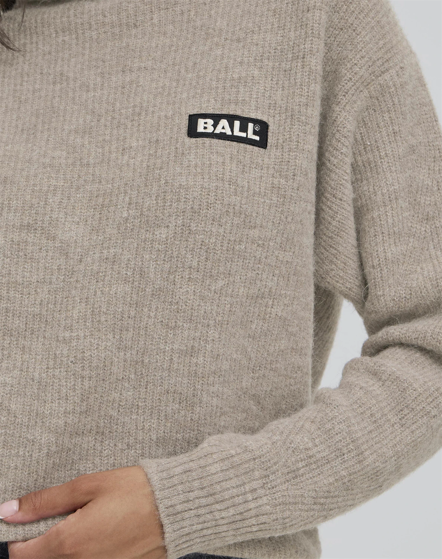 Bastacy High Neck Pullover, Vintage Khaki