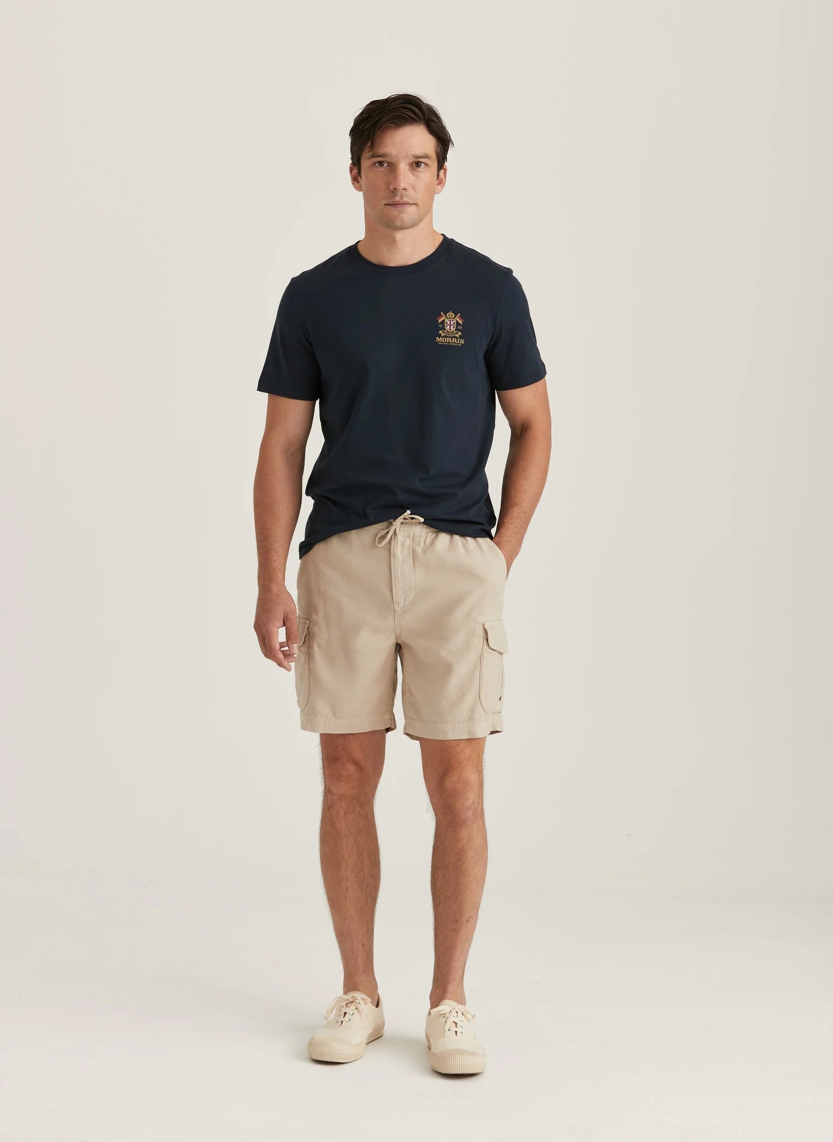 Cargo Linen Shorts, Khaki