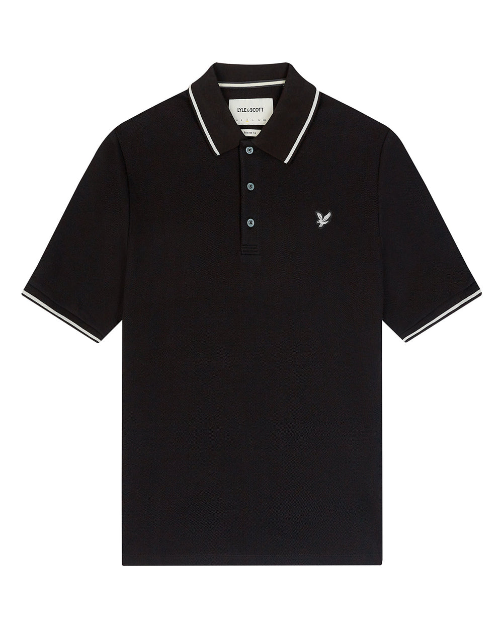 Flatback Pique Tipped Polo Shirt (lacquer)