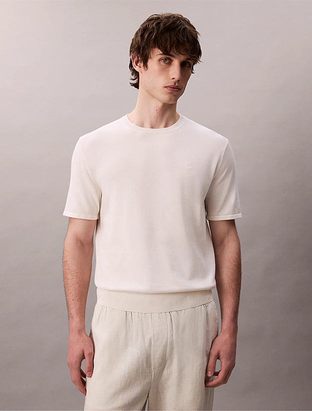 SUPIMA COTTON CREWNECK S/S JUMPER, TOFU