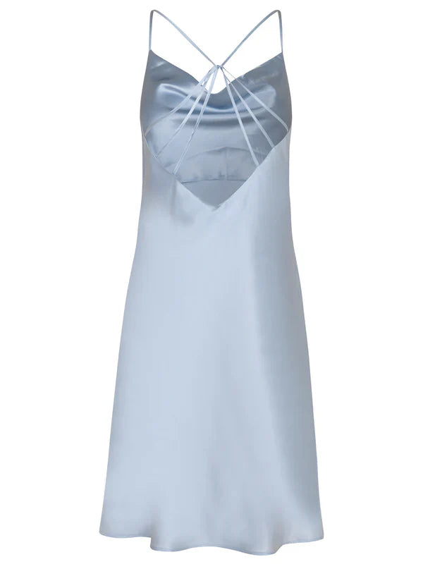 SILK DRESS, HEATHER SKY