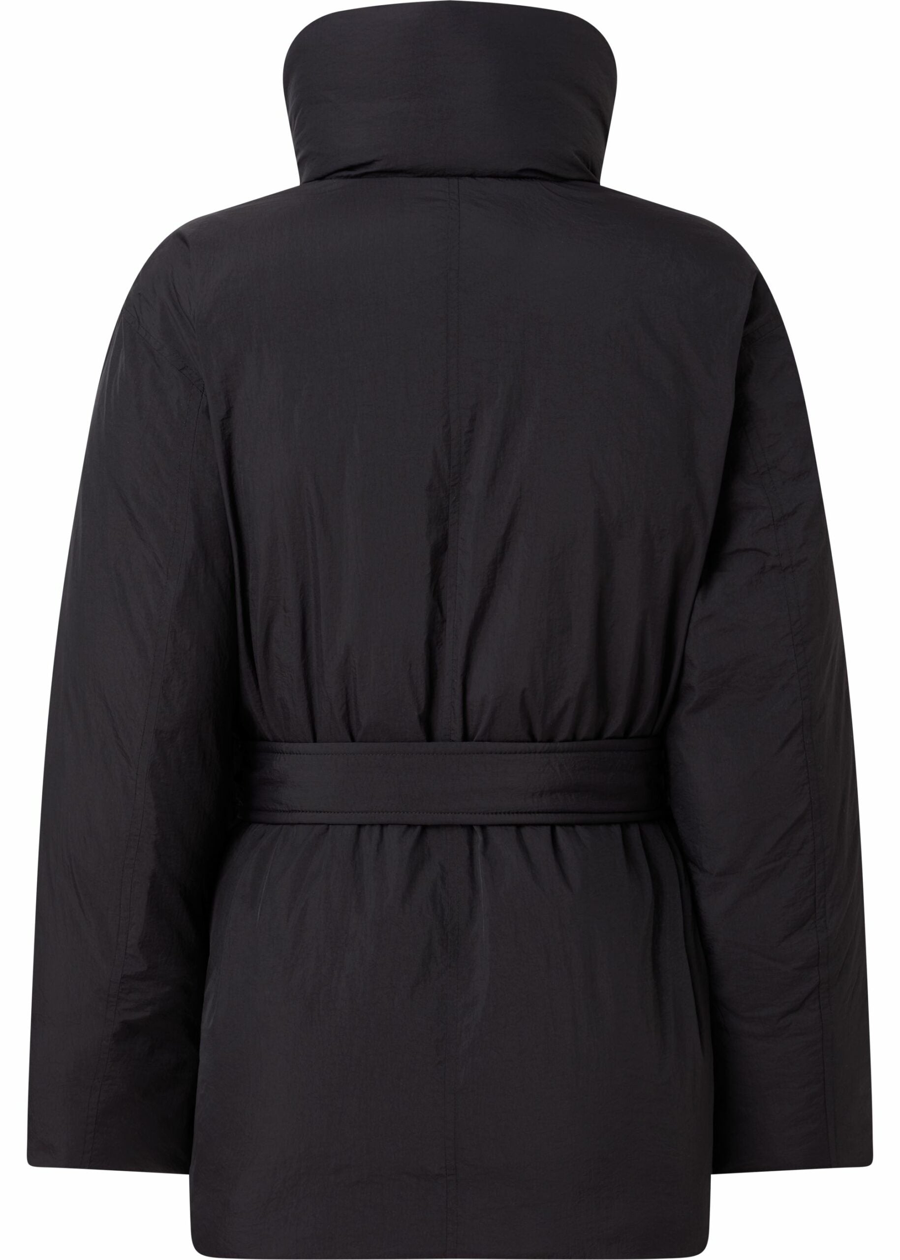 Crinkle Nylon Down Wrap Jacket