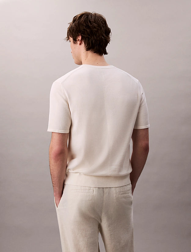 SUPIMA COTTON CREWNECK S/S JUMPER, TOFU